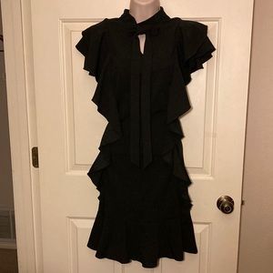 NWOT Tie-Neck LBDress